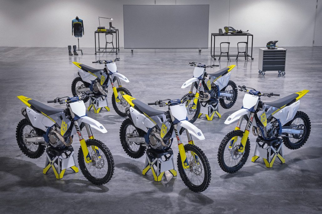 A view of the new motocross lineup for 2023 from Husqvarna. Photos courtesy of Superbike News.