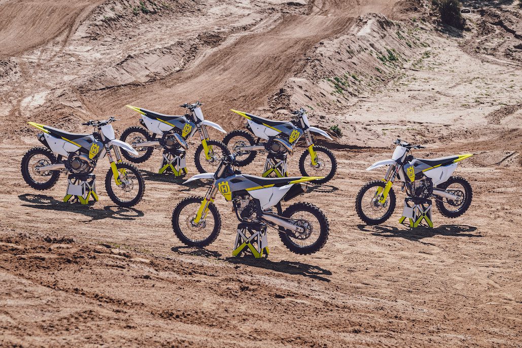 A view of the new motocross lineup for 2023 from Husqvarna. Photos courtesy of Superbike News.