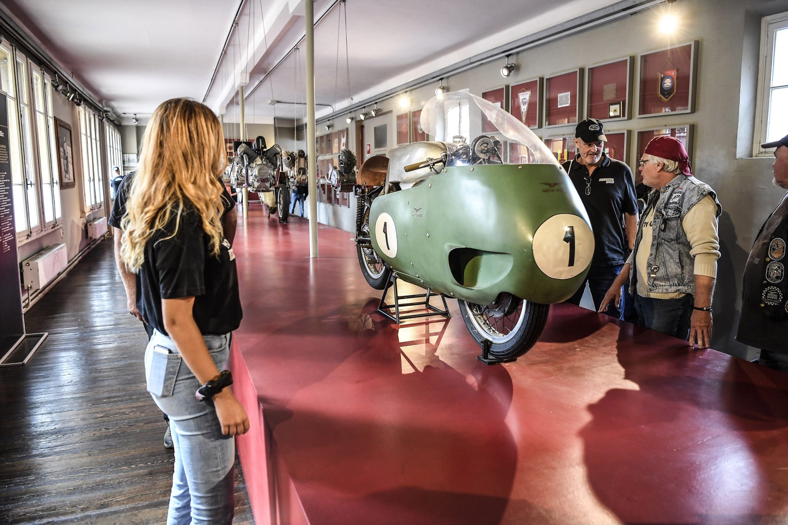 A view of the moto Guzzi days which are now back in full swing in Mandello