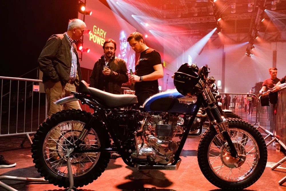 Richard Hammond attends a Triumph Motorcycles launch event in the UK.