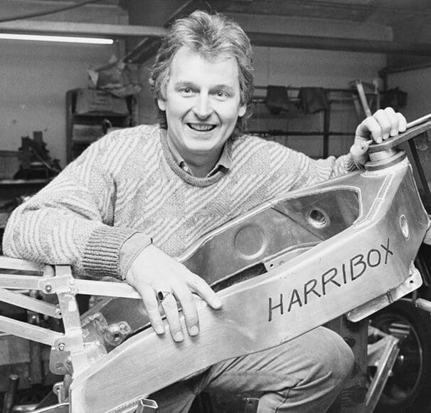 Steve Harris with a frame he designed. Photo courtesy of MCN.