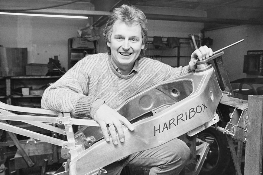 Steve Harris with a frame he designed. Photo courtesy of MCN.
