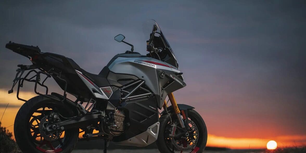 Energica's new electric adventure tourer motorcycle, the Experia. Photo Courtesy of .