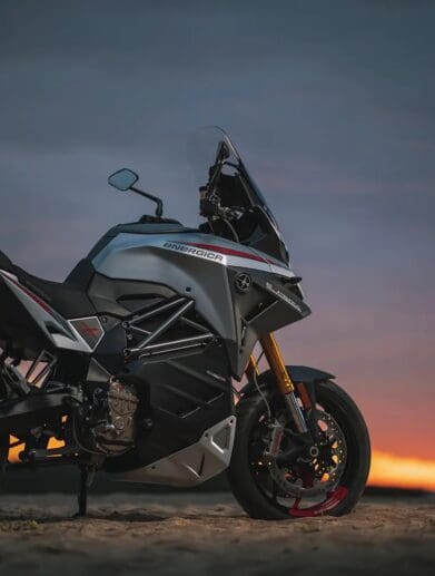 Energica's new electric adventure tourer motorcycle, the Experia. Photo Courtesy of .