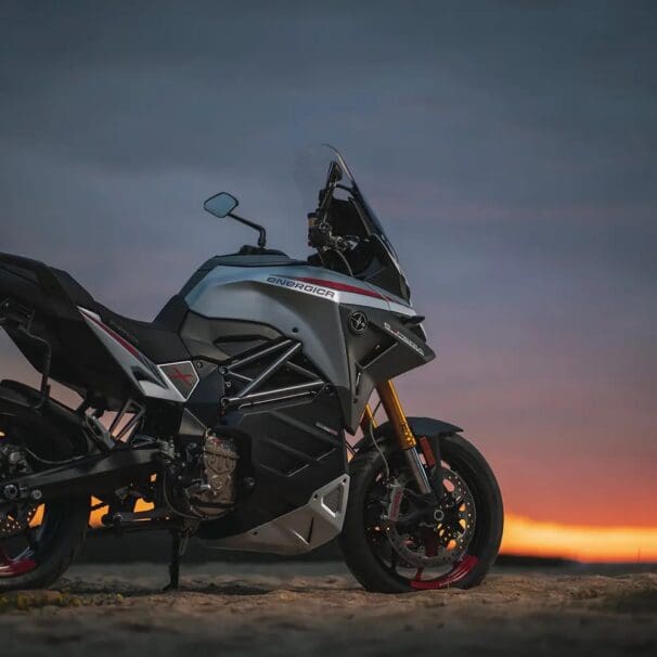 Energica's new electric adventure tourer motorcycle, the Experia. Photo Courtesy of .