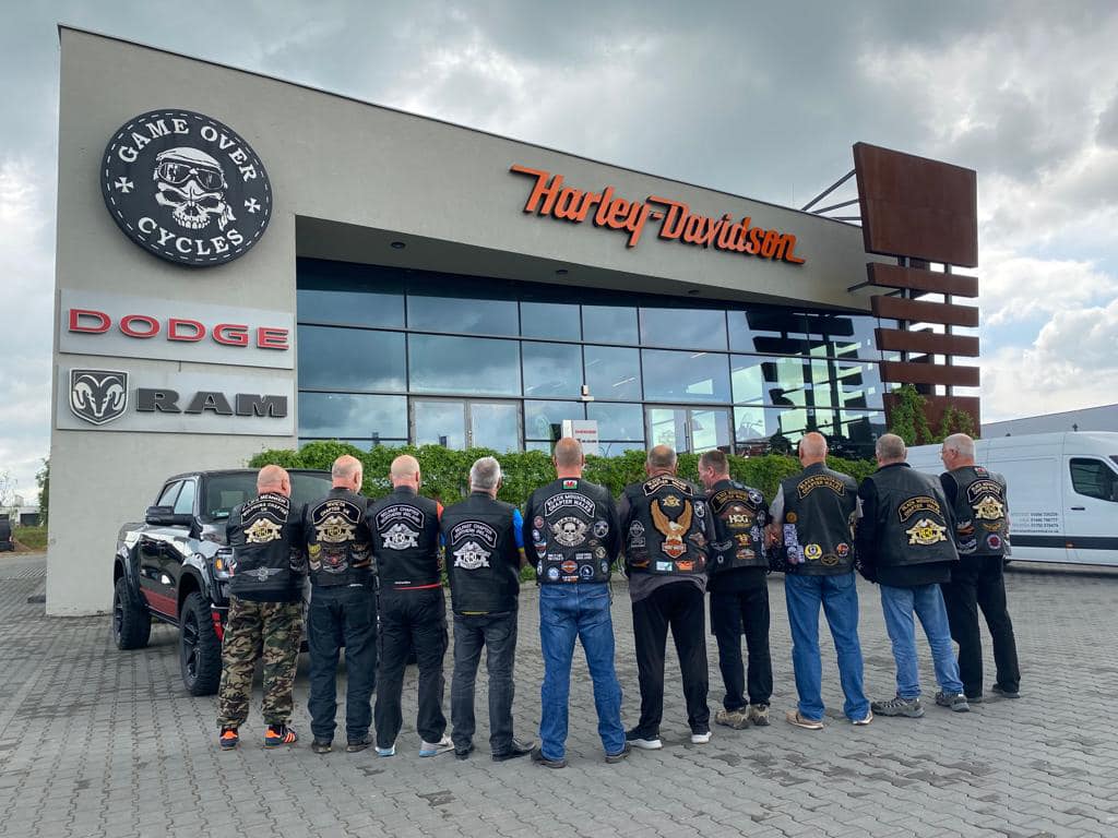 A view of various HOG riders contributing with runs to the Ukrainian border. Photo courtesy of