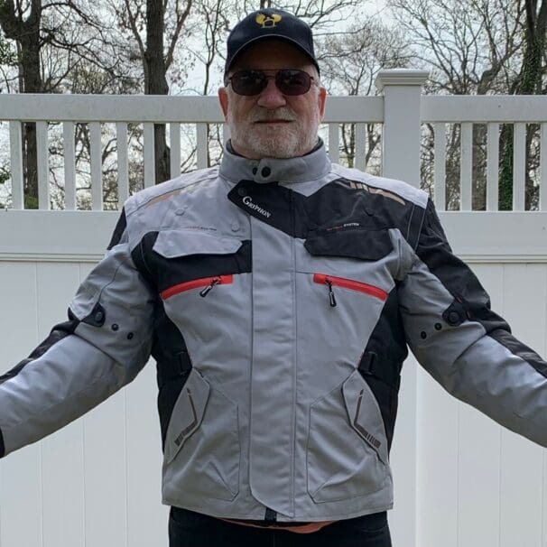 Front view of the Gryphon Moto Frontier Jacket