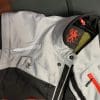 Tags and logos on the Gryphon Moto Frontier Jacket