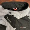 Closeup of collar on Gryphon Moto Frontier Jacket