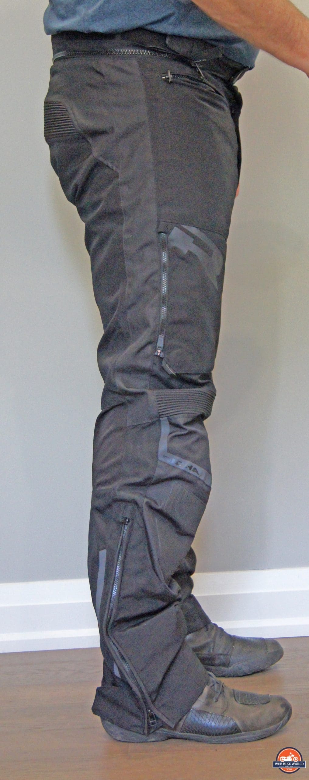 Side view of Richa Brutus GTX Pants with reflective elements visible