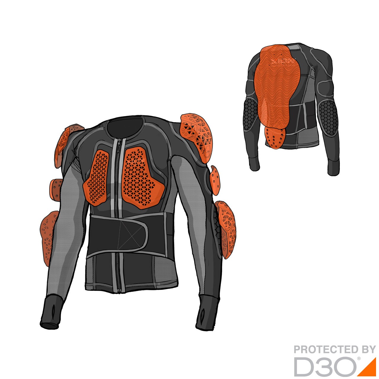 A view of the D30 protective armour found in Xion Protective Gear.  Photo courtesy of Xion Protective Gear