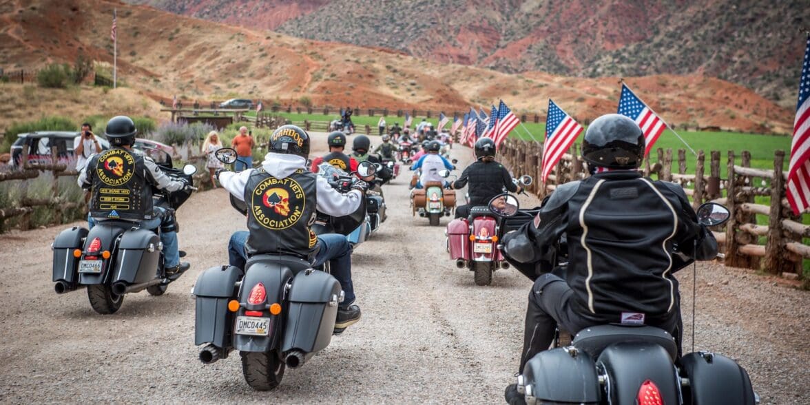 Vets using Indian bikes to rehabilitate thanks to the Veterans Charity Ride. Photo courtesy of HotBike.