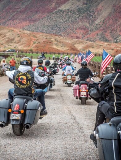 Vets using Indian bikes to rehabilitate thanks to the Veterans Charity Ride. Photo courtesy of HotBike.