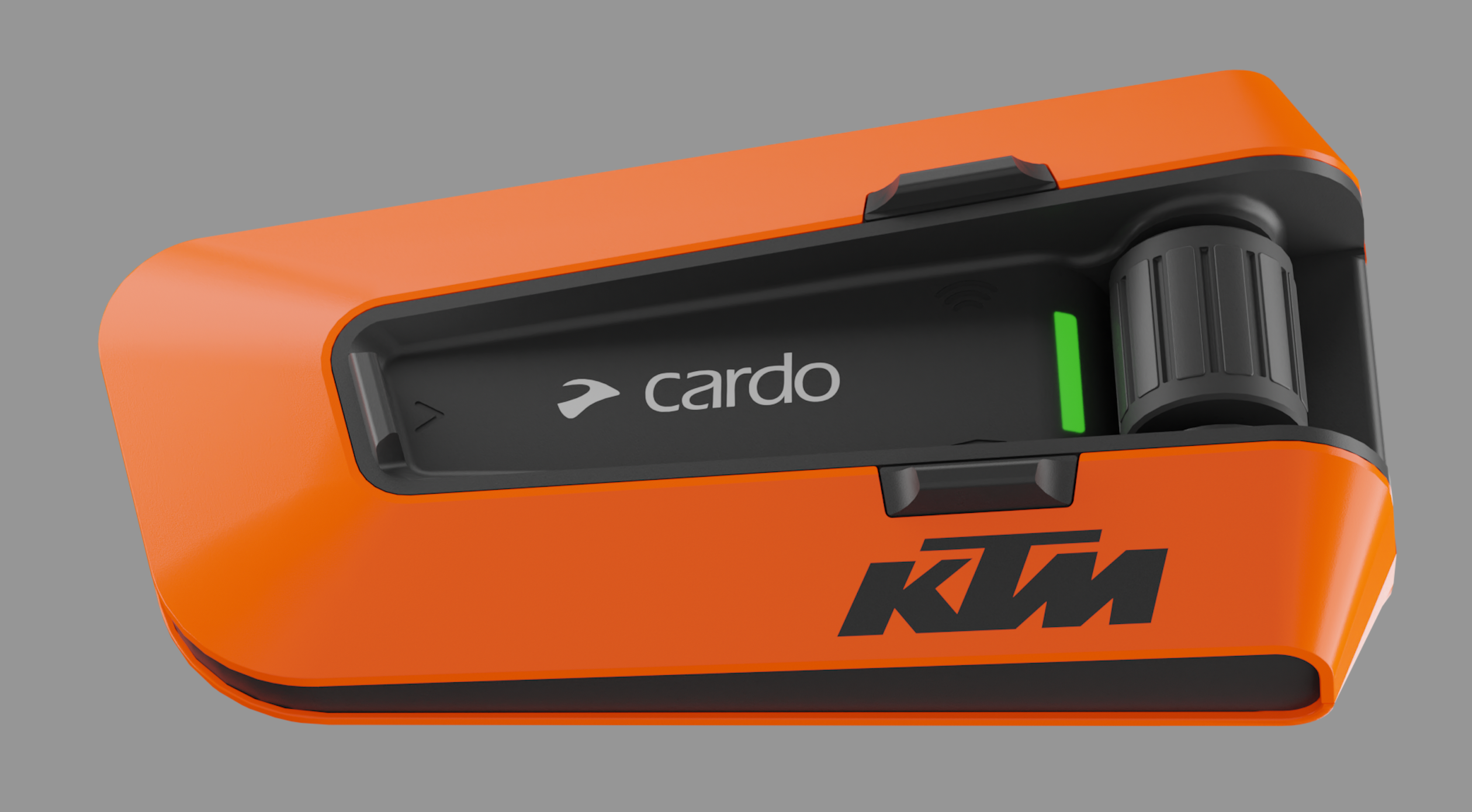 Cardo's new Packtalk Edge - the KTM Packtalk Edge, created in collaboration with KTM. Photo courtesy of