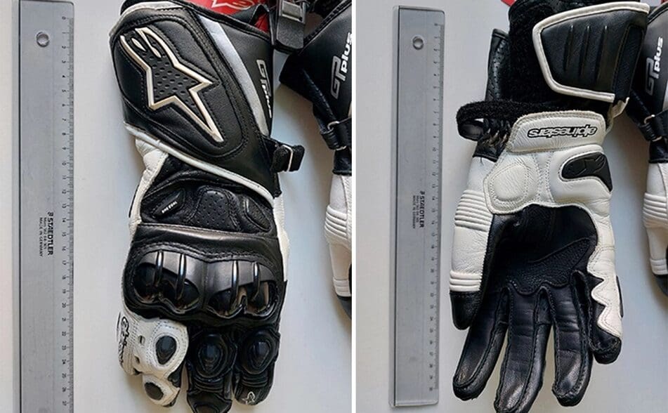 Alpinestars® GP Plus Sports Gloves (2015 model), which have been recalled for a high carcinogen count. Photo courtesy of RideApart.