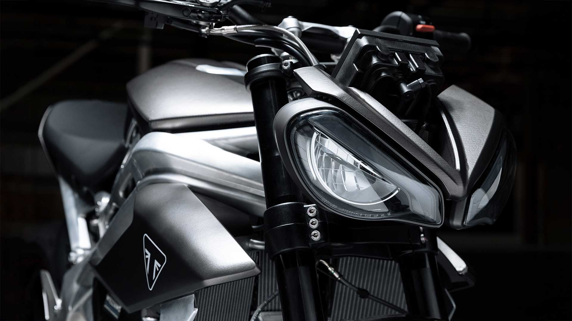 A view of Triumph's new TE-1 electric prototype, which will be further revealed July 12th.