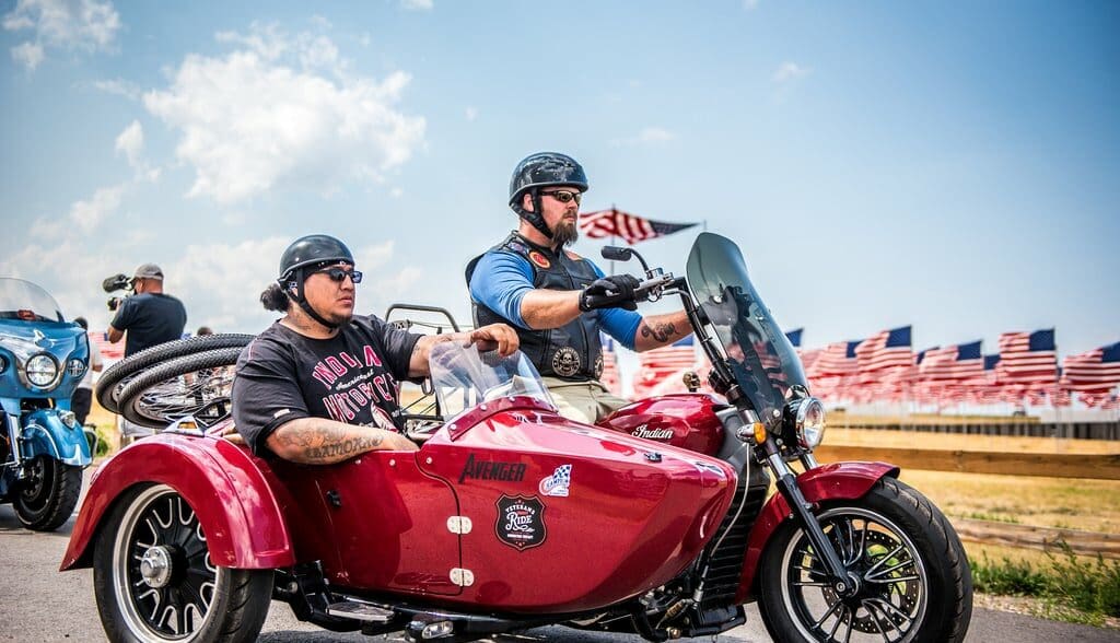 Indian Motorcycles and the Veterans Charity Ride Therapy Program for 2022. Photo courtesy of Twitter.