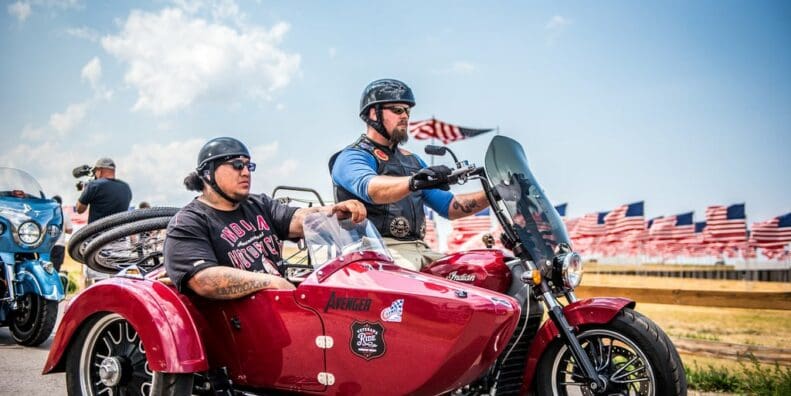Indian Motorcycles and the Veterans Charity Ride Therapy Program for 2022. Photo courtesy of Twitter.