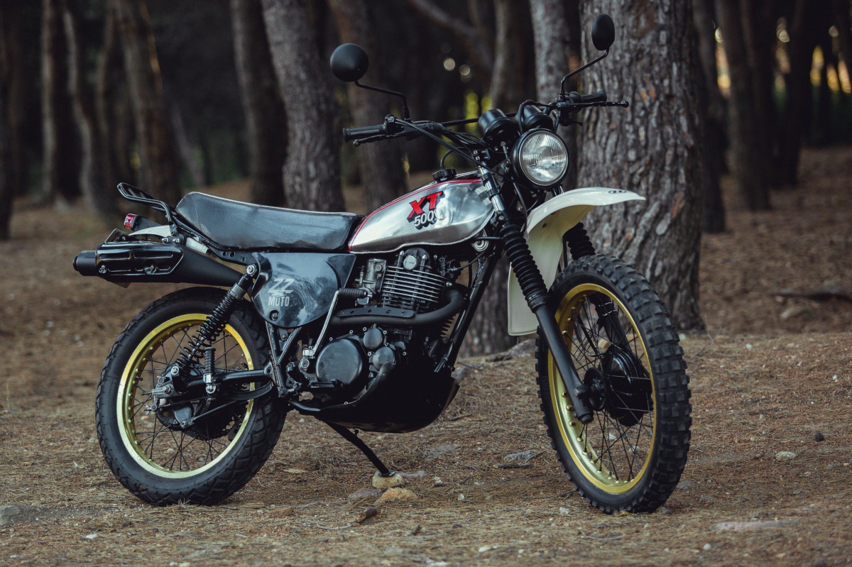 An XT500 Yamaha motorcycle from the late 1970s