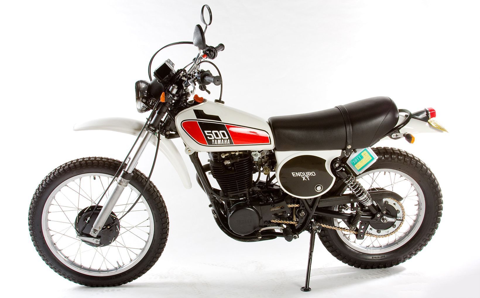 An XT500 Yamaha motorcycle from the late 1970s