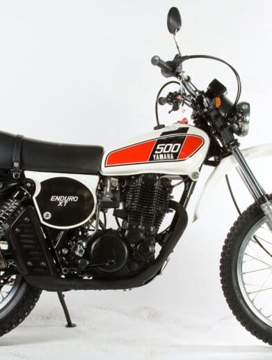 An XT500 Yamaha motorcycle from the late 1970s