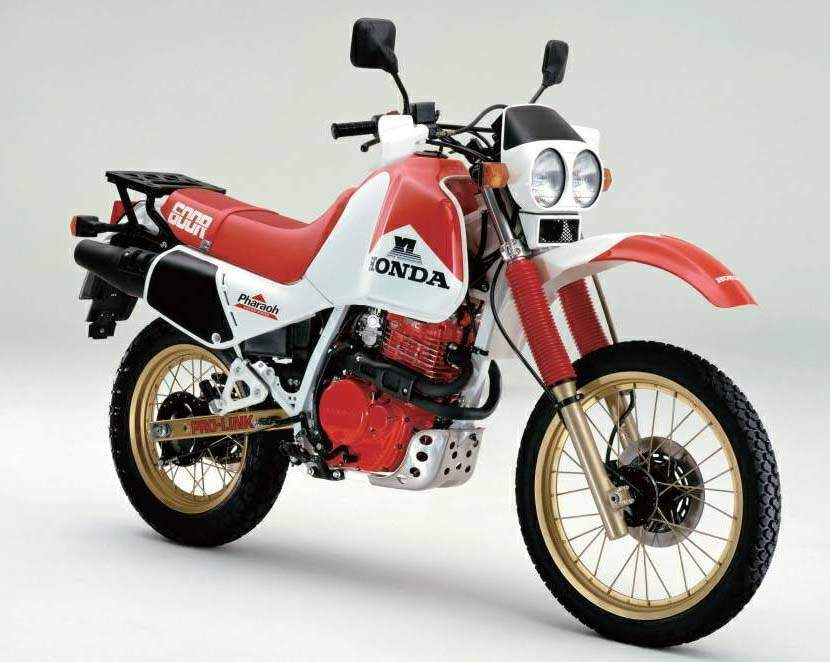 A Honda XL600R motorcycle from the 1980s