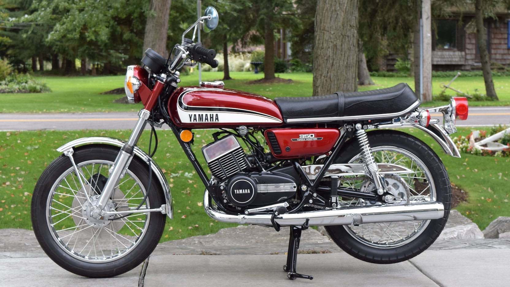 An early 1970s Yamaha RD350 Motorcycle