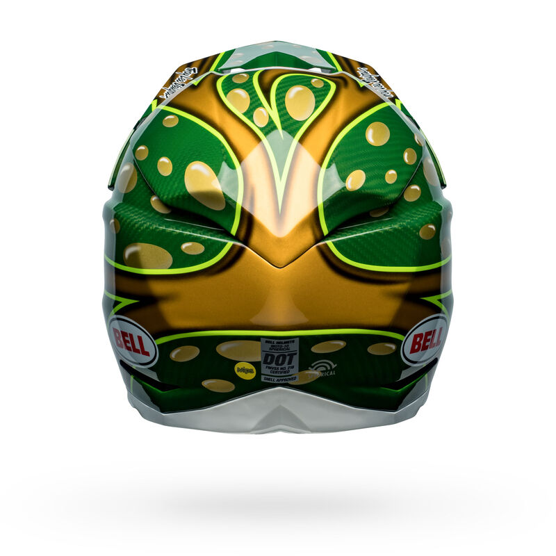 The McGrath Replica 22 in Gloss Gold/Green. All media sourced from Bell Helmets.