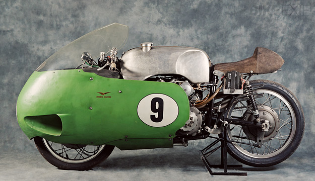 A 1955's Moto Guzzi V8 GP Racer, courtesy of BikeExif.