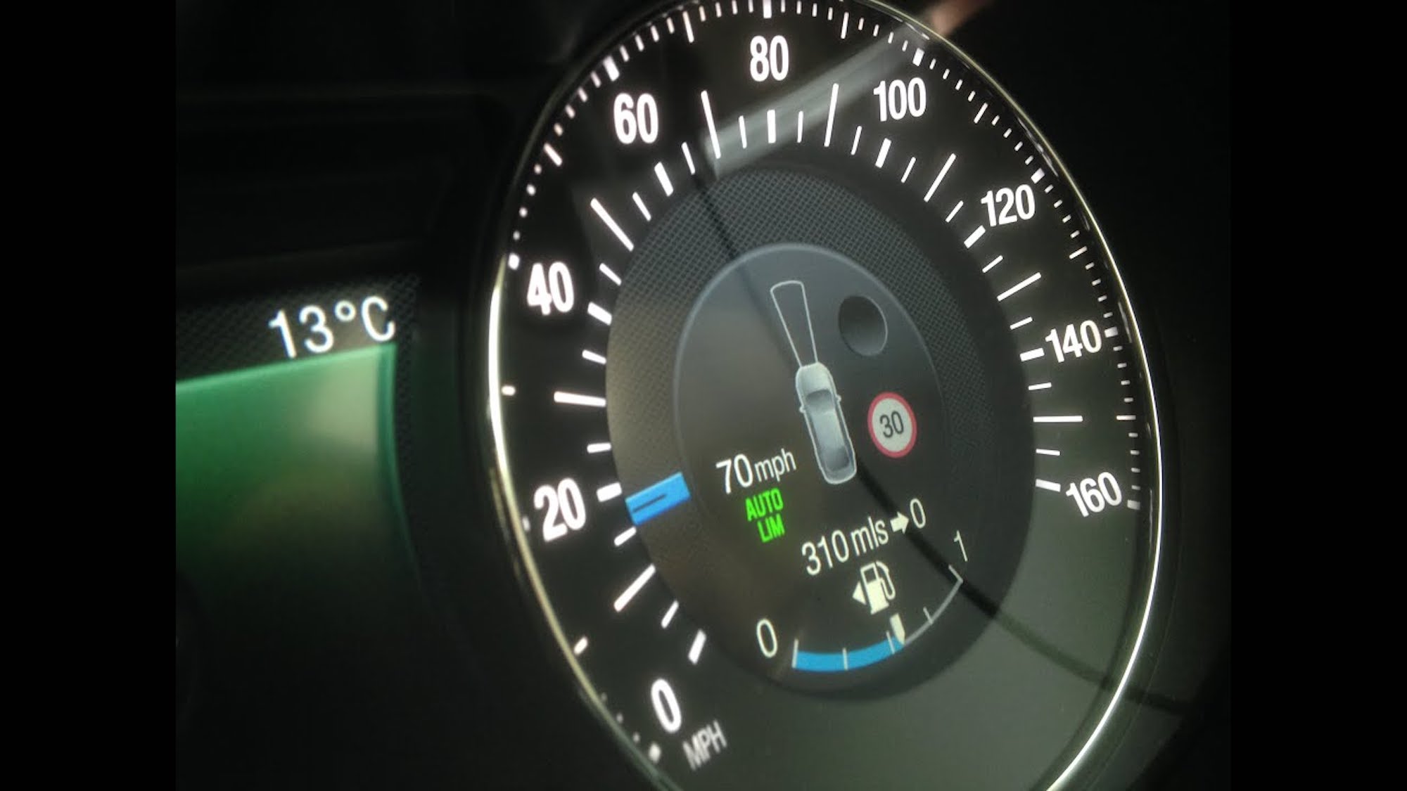 a speedometer showing speed limitation technology. Media sourced from ETSC. 