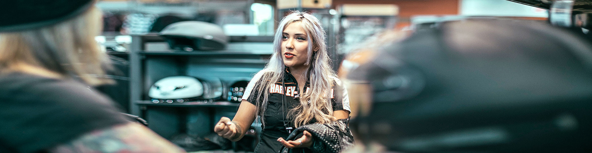 A Harley employee. Media sourced from Four Rivers Harley-Davidson.
