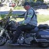 Author riding cruiser bike in Gryphon Moto Blue Ridge Jacket