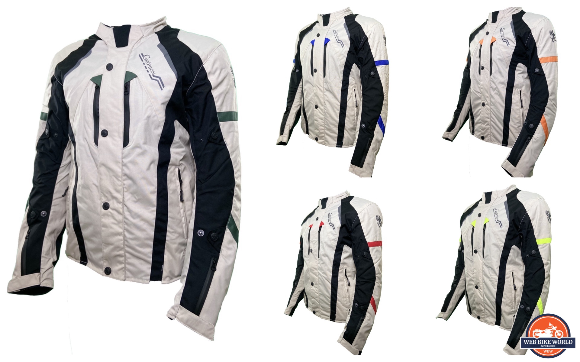 Different colorways for Gryphon Moto Blue Ridge Jacket