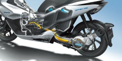 Rendering of electrical system in Honda PCX electric scooter