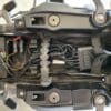 Cables of Kenwood STZ-RF200WD Dual Camera System hidden under passenger seat of Triumph Tiger Motorcycle