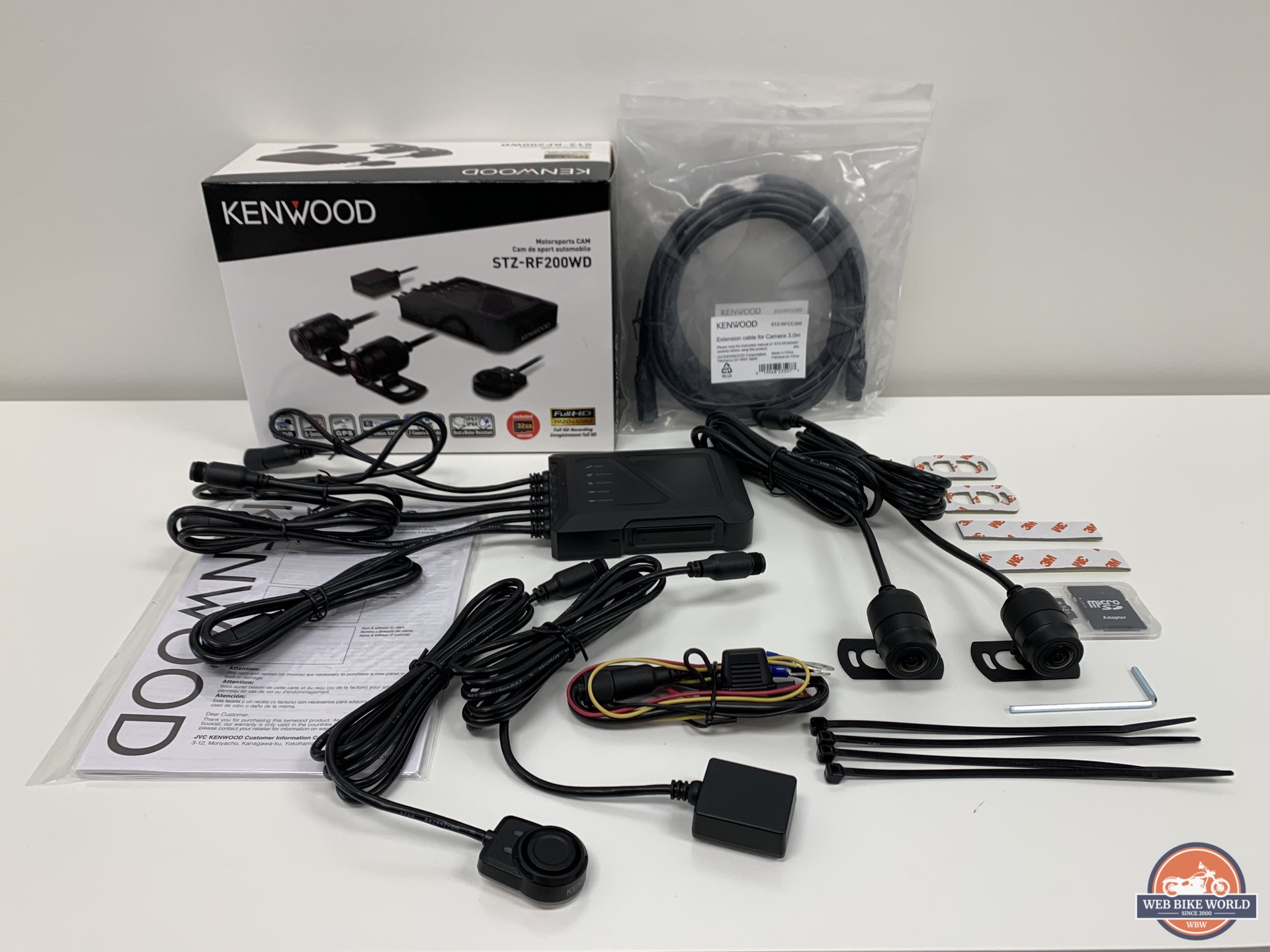 Kenwood STZ-RF200WD Dual Camera System taken out of packaging