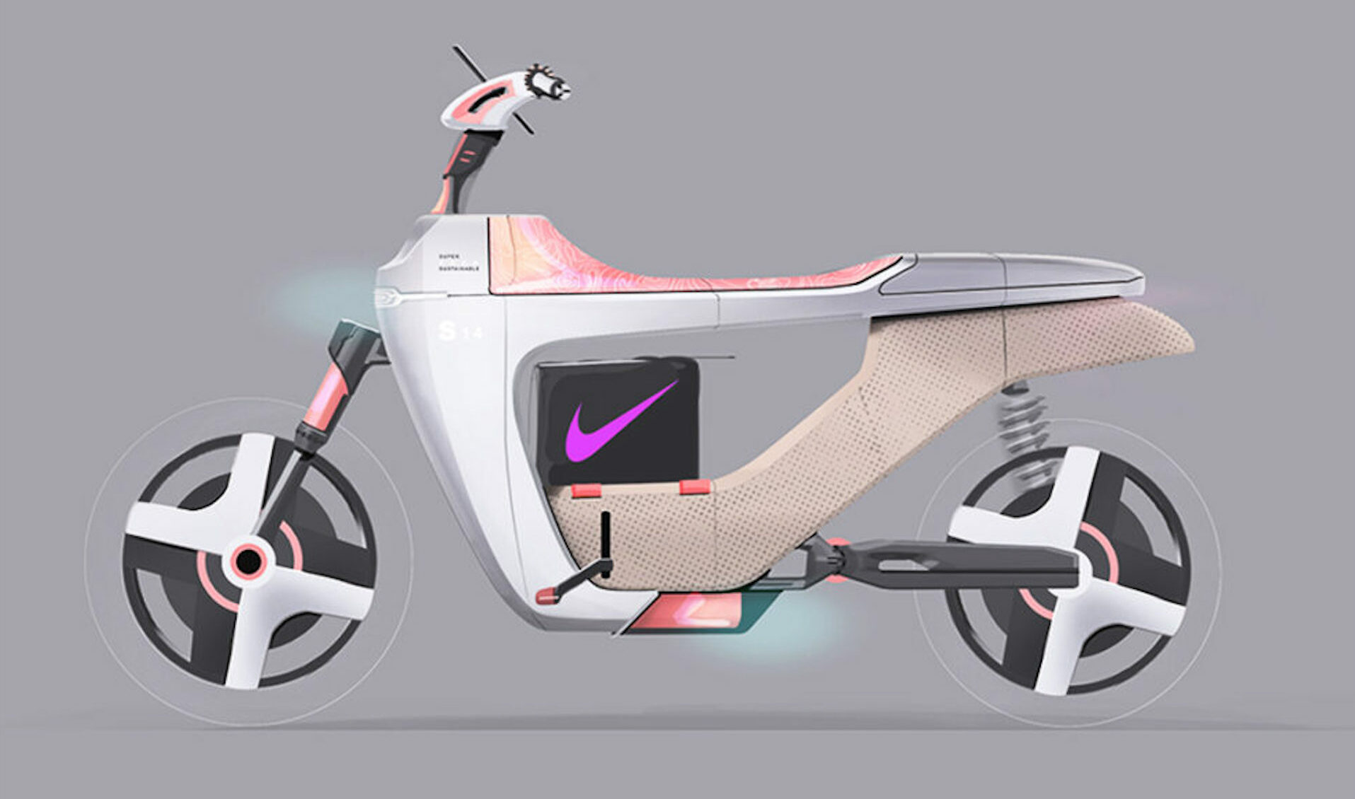 'Tude,' a moped concept built by Vivek Marathe in a project with Super Soco. Media sourced from Living with Gravity.