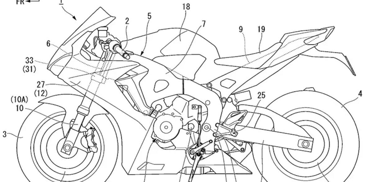 Images from Honda's recent patent application. Media sourced from MCN.