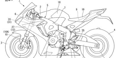 Images from Honda's recent patent application. Media sourced from MCN.