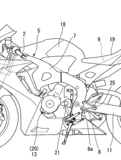 Images from Honda's recent patent application. Media sourced from MCN.