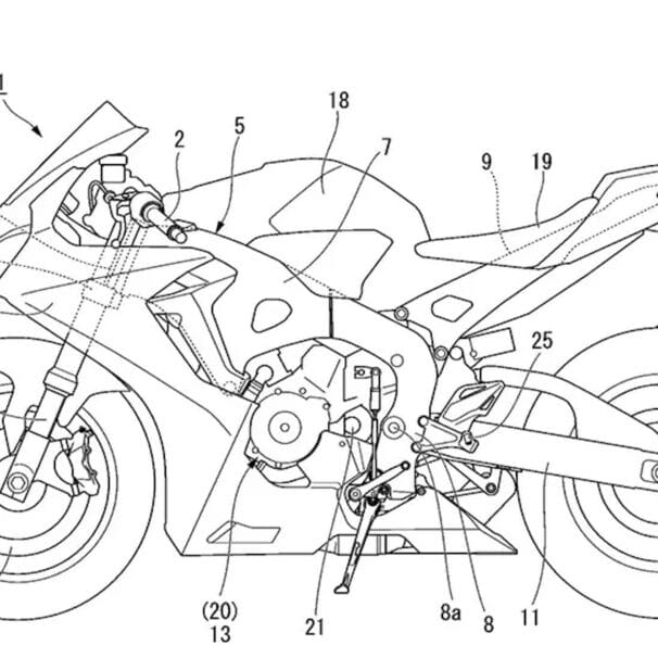 Images from Honda's recent patent application. Media sourced from MCN.