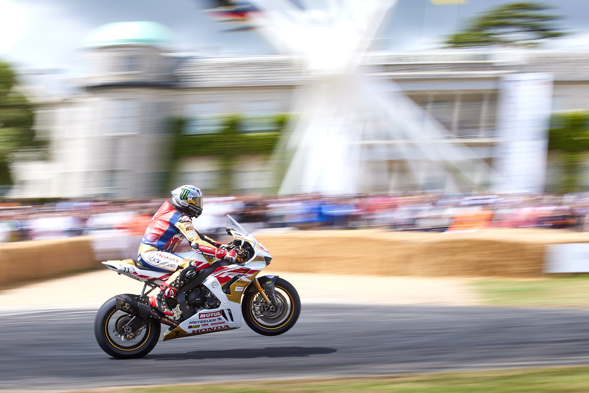 Rider doing a wheelie