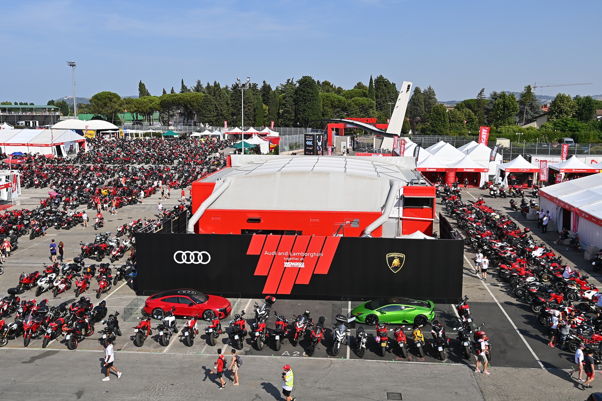 The crowds present at Ducati's 2022 World Ducati Week.