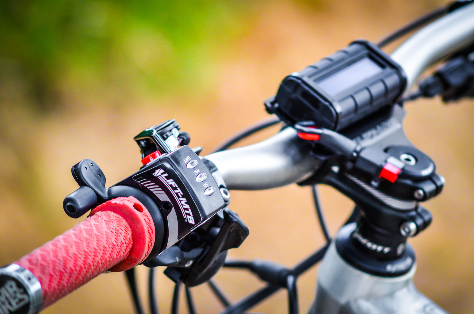 Close-up shot of a throttle-driven eBike handlebar