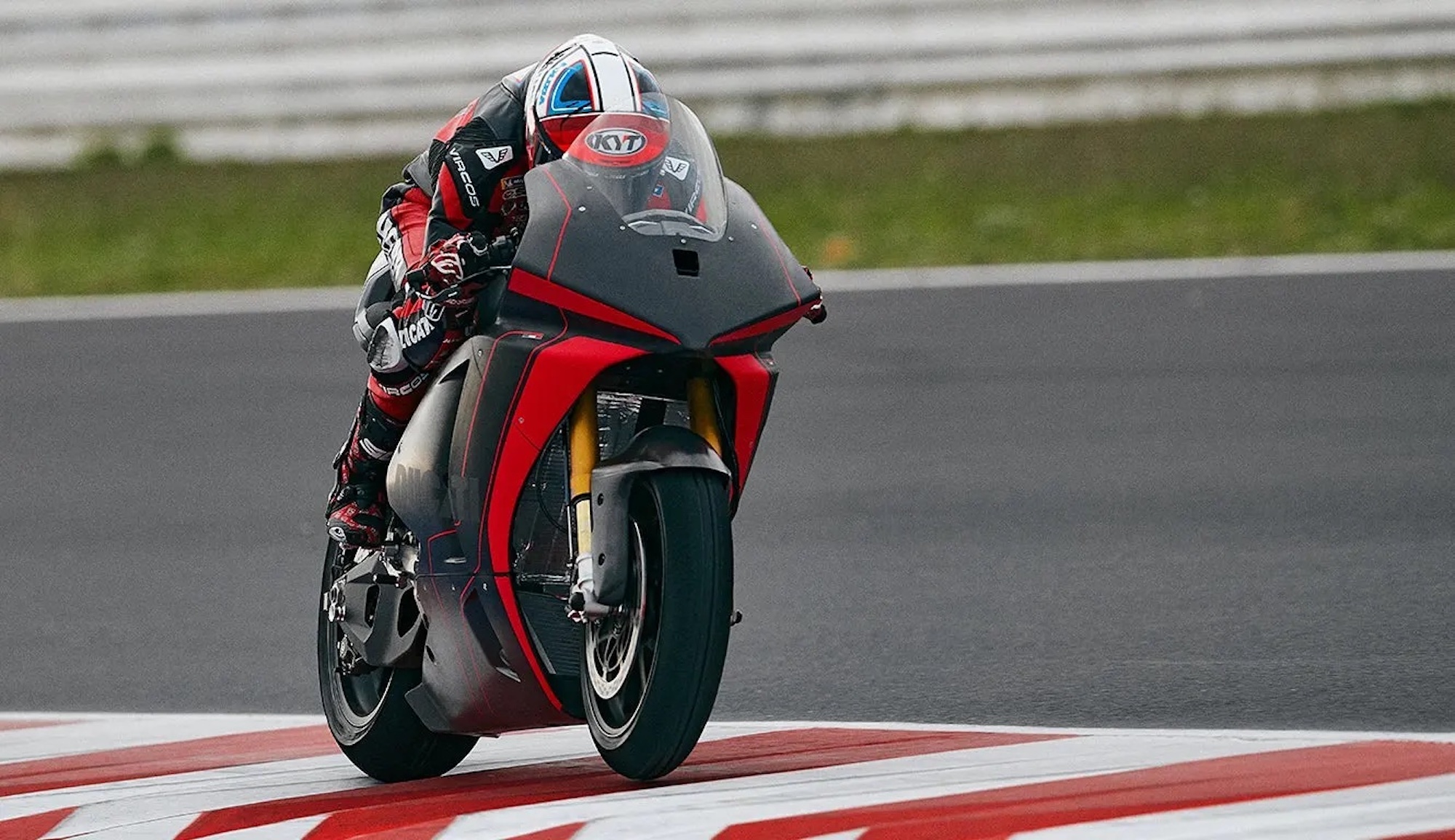 Ducati's V21L prototype as the 2023 iteration of MotoE gets nearer. Media sourced from Electrek.