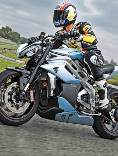 Triumph's TE-1. Photo courtesy of MCN.