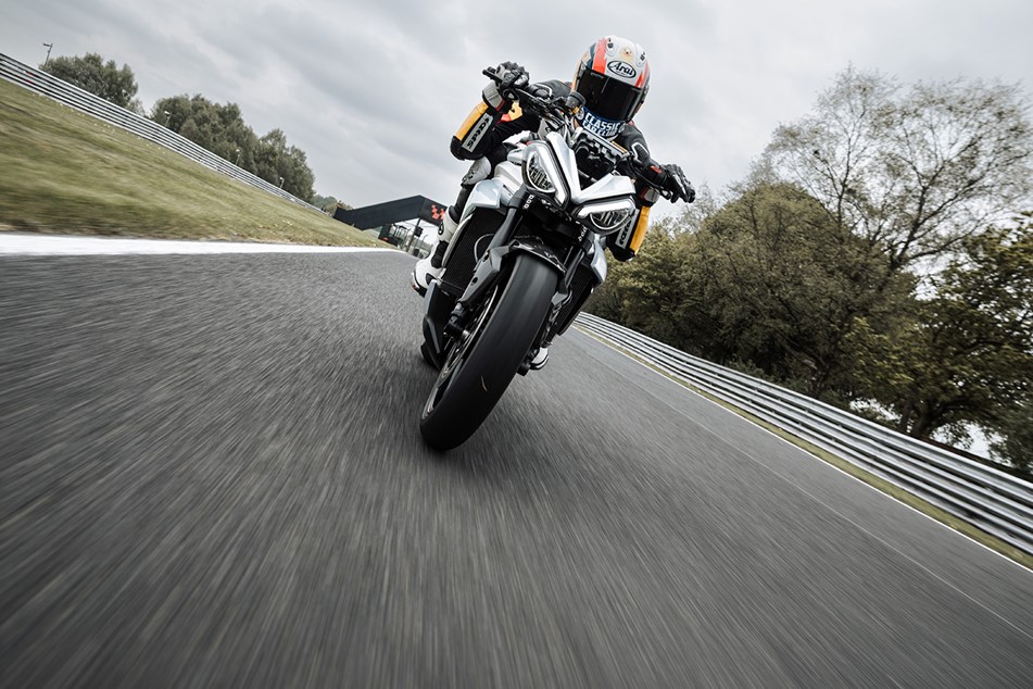 Triumph's TE-1. Photo courtesy of MCN.