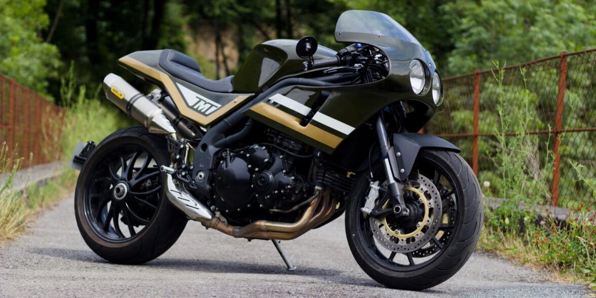 The Triumph Speed Triple RC30 - an absolute chimera of a custom build that apparently required parts from the iconic Ducati 916 and the indomitable Honda RC30. All media sourced from Tumult's website.