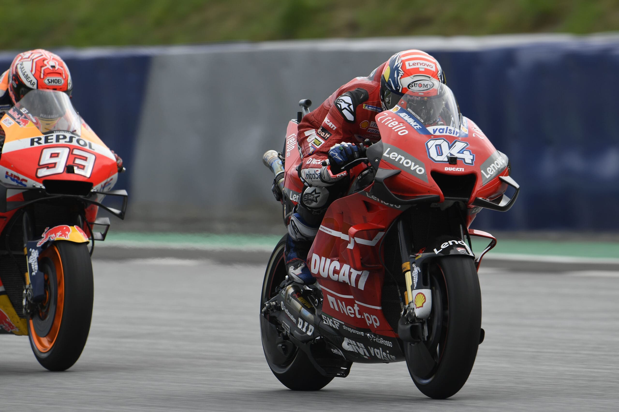 Ducati doing what they do best on the MotoGP circuit. Media sourced from Motorcycle Sports.