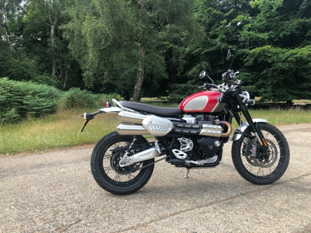 Side view of the 2022 Triumph Scrambler 1200 XC